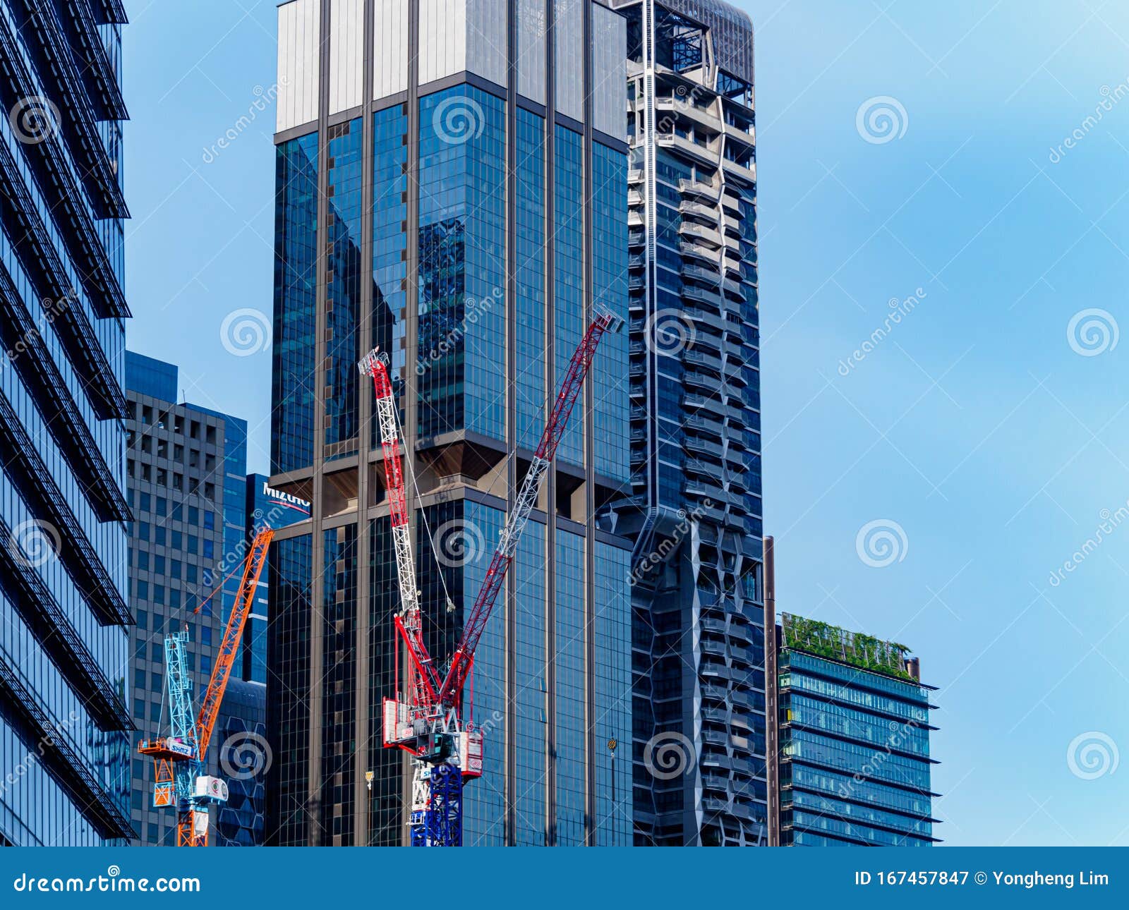 singapore Ã¢â¬â 13 apr 2019 Ã¢â¬â high-rise building cranes in singaporeÃ¢â¬â¢s tanjong pagar central business district cbd with copy